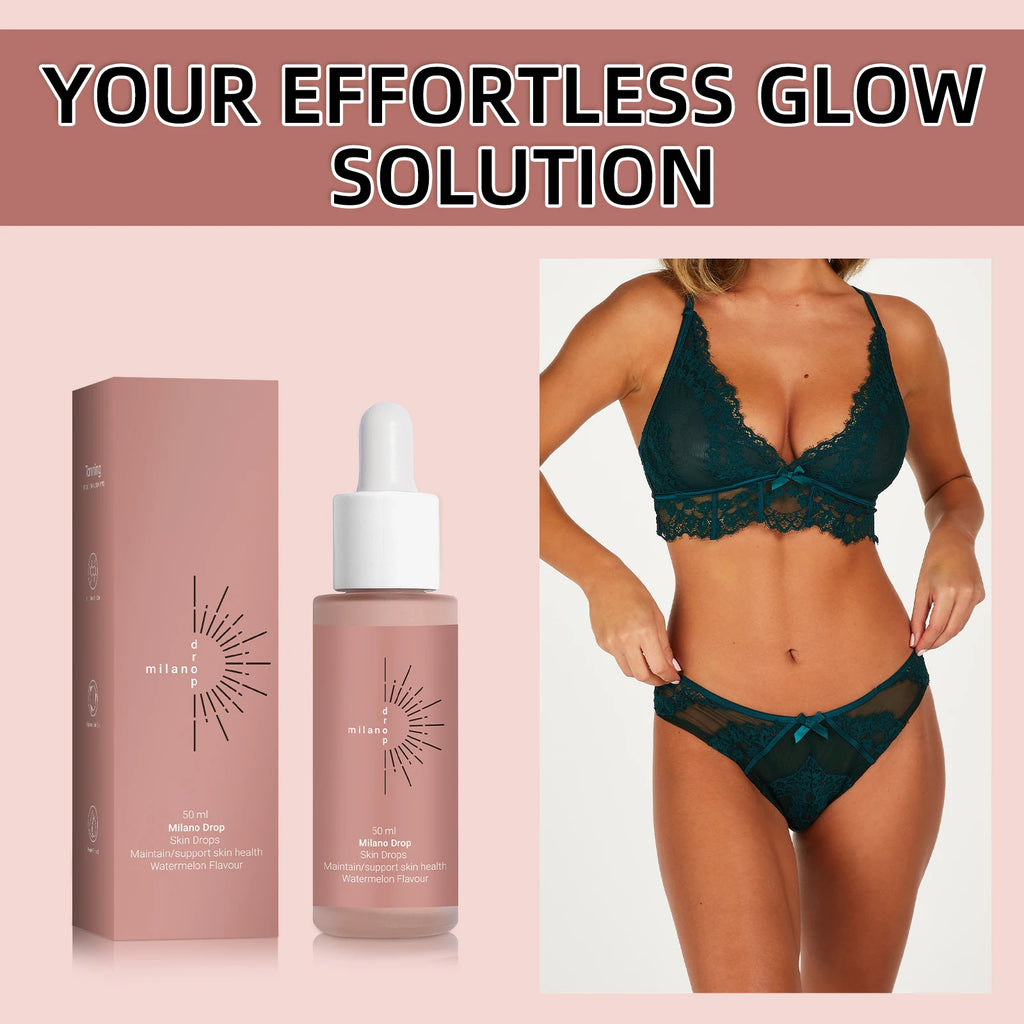 30ml Selbstbräunungstropfen Körper Selbstbräuner Bräunungslotion Hautpflege zur Feuchtigkeitspflege für natürlich aussehende Bräune