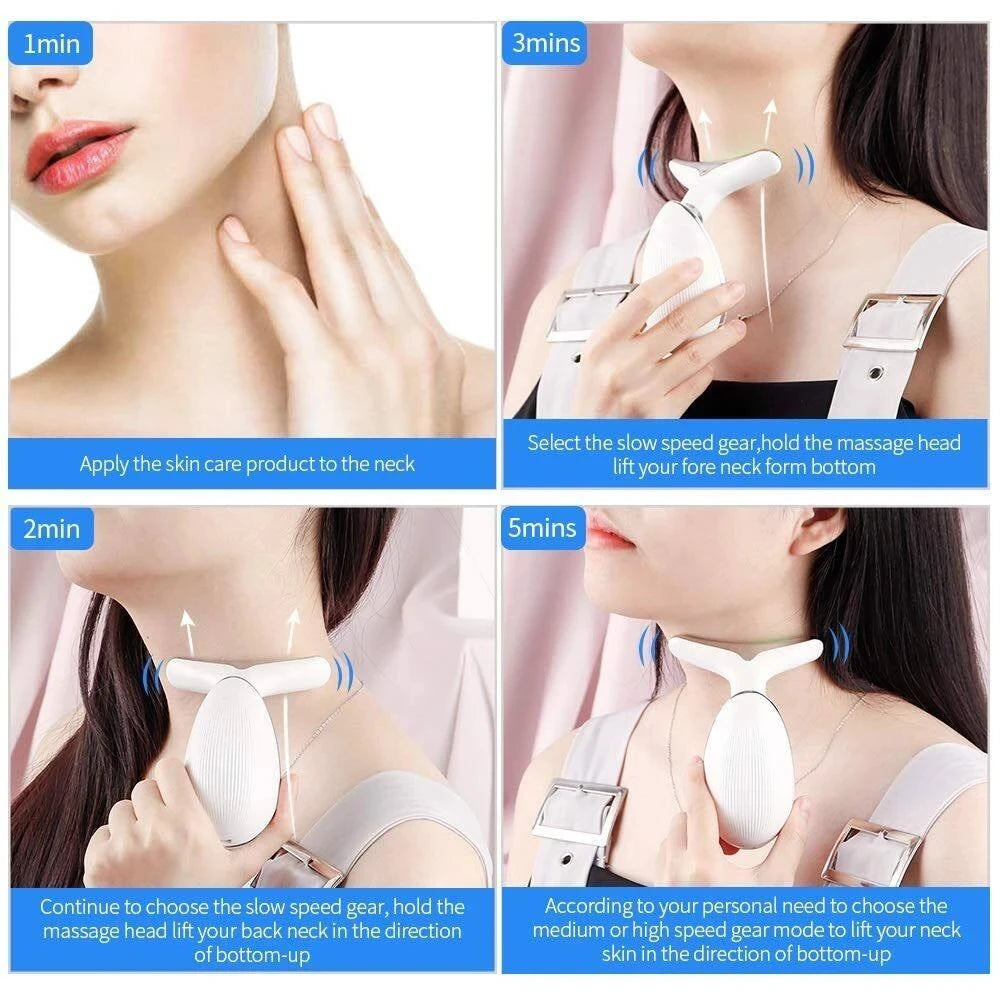 Microcurrent Facial Massager for Lift & Firm Skin, Reduce Wrinkles on Face Neck & Eyes, Rejuvenation Device